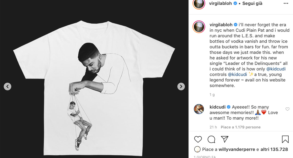 MF Fashion - Virgil Abloh firma il merchandising per il rapper Kid Cudi