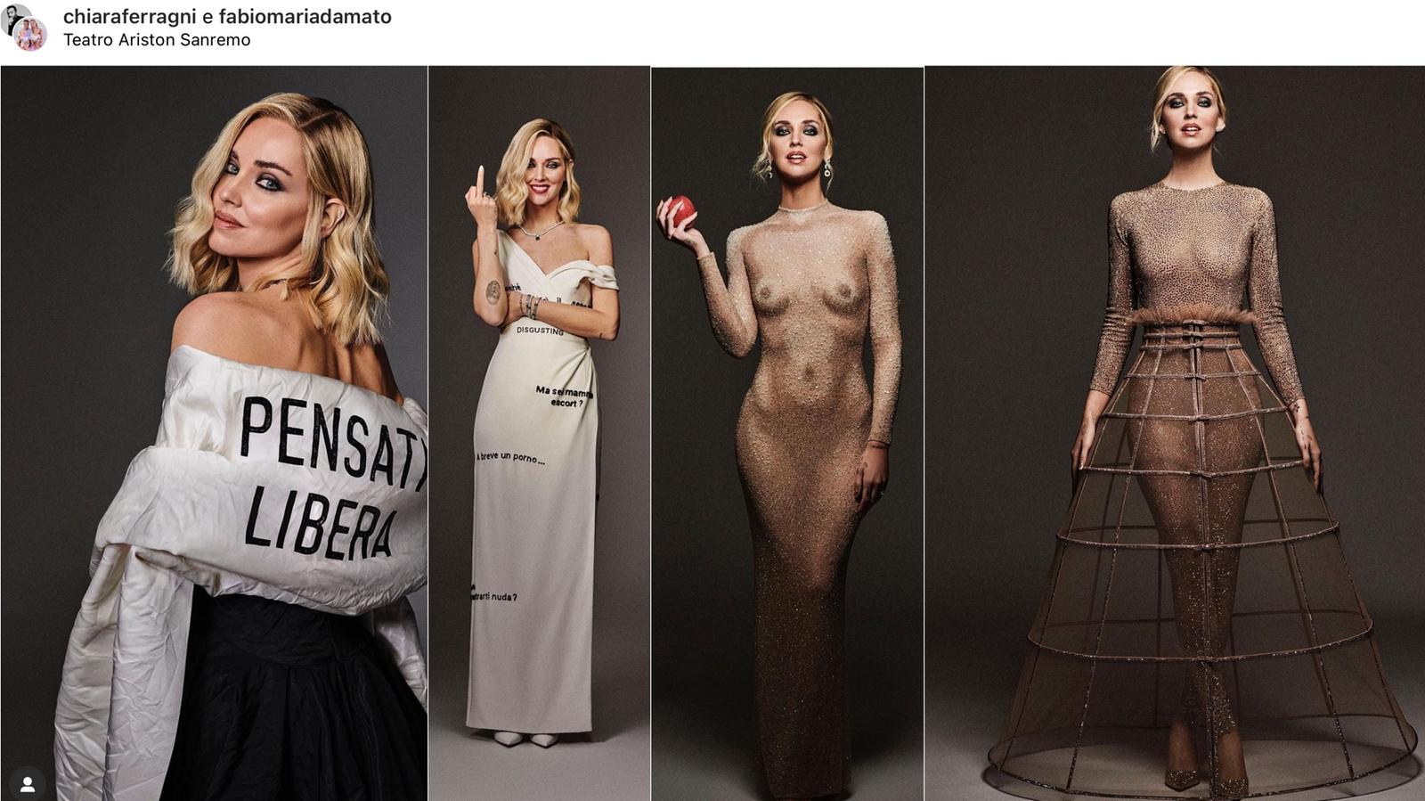 Sanremo day 1, Chiara Ferragni incanta lAriston in Dior. Con lei, la moda  è un manifesto | MilanoFinanza News