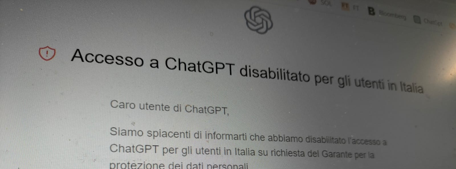 ChatGpt, Canada pursues Italian guarantor and opens investigation for privacy breach