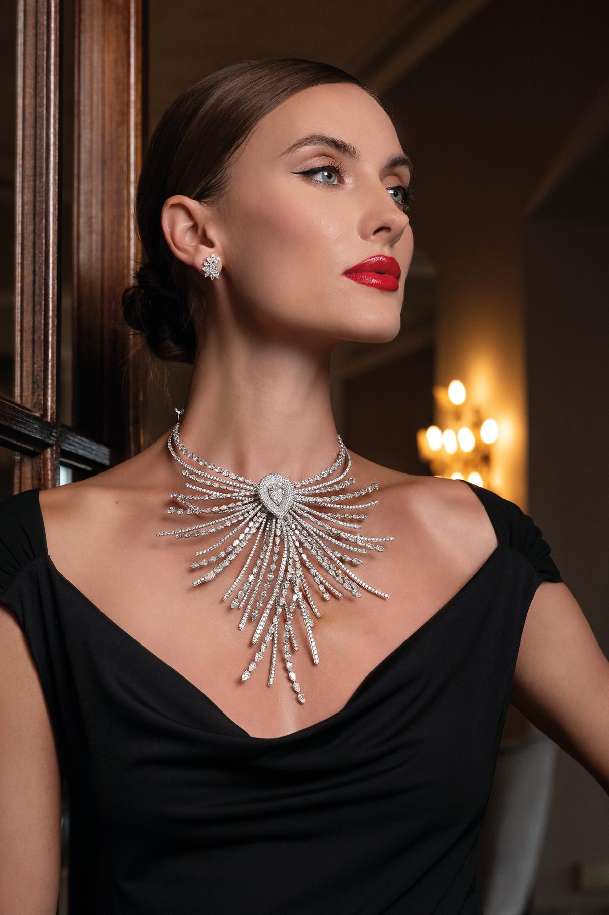 Collana Fenice In Argento 925 Con Cristallo Nero - Simbolo Di Speranza E Rinascita